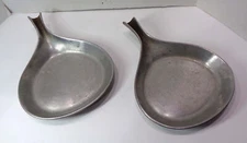 Set of 2 Vintage Bon Chef 5011-N Pewter Skillets