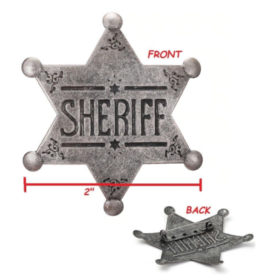 HALLOWEEN DRESS PARTY WILD WEST FRONTIER MOVIE PROP: OLD SHERIFF