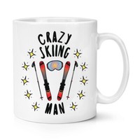 VerrüCkte Schifahren Mann Stars 284Ml Becher Tasse Lustig Spass Sport Skier Best
