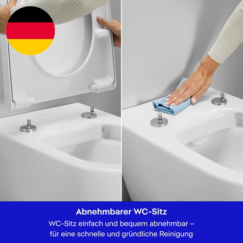 Duravit Wc-Sitz Univavo, Wc-Sitz D-Shaped Compact, Klobrille Mit Doppelter Absen - Bild 5 von 12