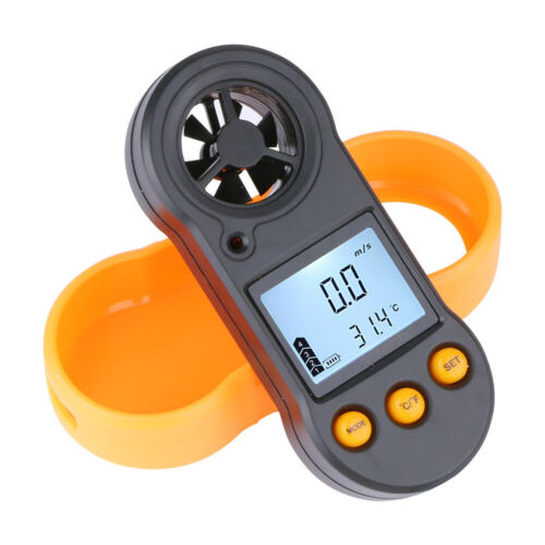 Digital Anemometer Air Flow Meter LCD Wind Speed Gauge Handheld Thermometer - Picture 4 of 11