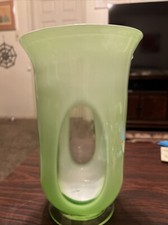 Avocado Green Glass Vase