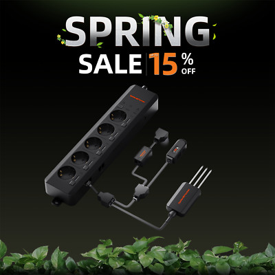 2025 Spider Farmer Genius Grow System AC5 Power Strip Kits App-Based Smart Strip