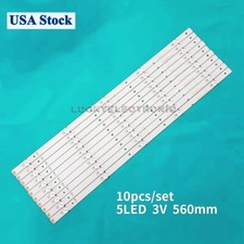 10 PIEZAS LED Tiras 5 Lámparas para SHARP LC-55P6000U LC-55N5300U SVH550AL2_5LED_REV01
