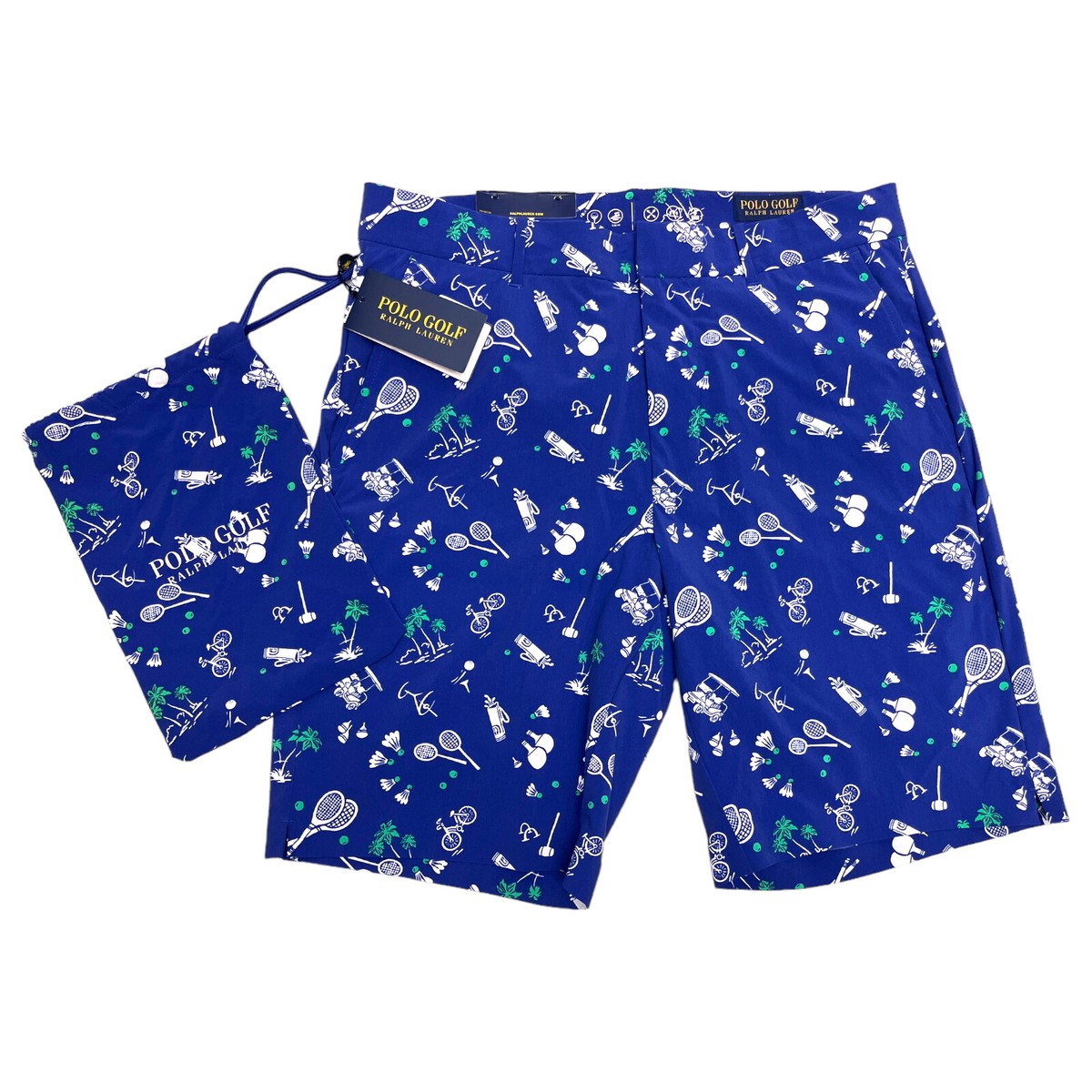 Polo Golf Ralph Lauren ショートパンツ34テニス柄 Polo Golf Ralph Lauren Mens Shorts Blue Sports Stretch
