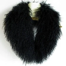 Winter Women's Scarf 100% Lamb Fur Scarf /fur Collar/ Fur Wrap /Women's Cape