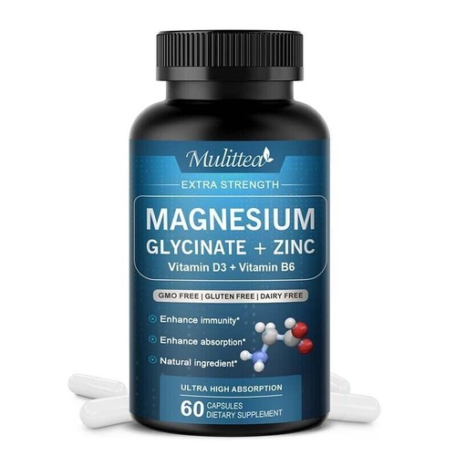 Magnesium Glycinate Capsules 500mg Per Serving - Highest Potency Capsules - Zdjęcie 10 z 12