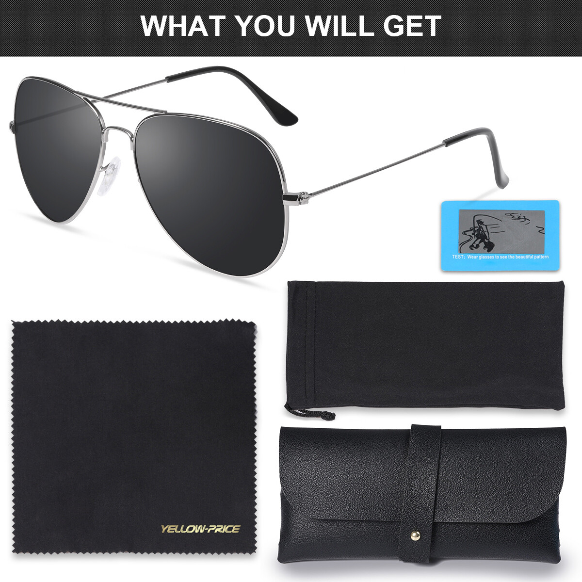 Aviator Polarized Sunglasses for Men Women UV 400 Lens 