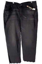 IMAN Global Chic 360 Secret Sculpt Skinny Crop Jean Black