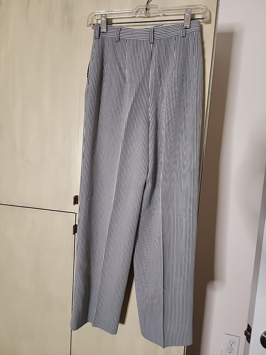 パンツ GIORGIO ARMANI LE COLLEZIONI Giorgio Armani Le Collezioni Women's Pant Size 2 Gray Pinstripe