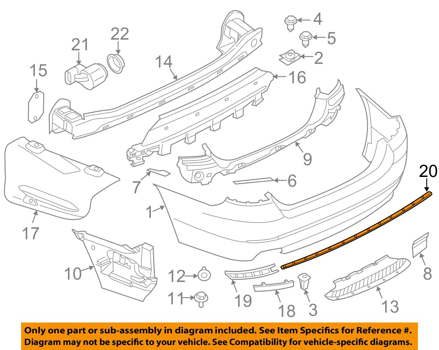 BMW OEM 11-16 535i xDrive-Bumper Trim-Center Molding 51127341672 