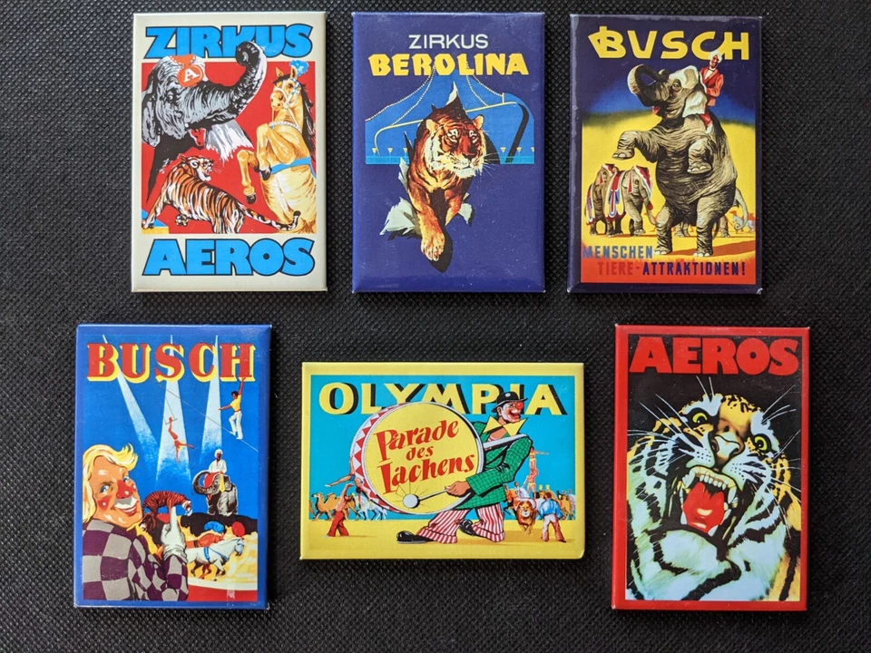 2 Sets Magneten mit Plakatmotiven Staatszirkus der DDR VEB Zentral-Zirkus - Bild 2 von 2