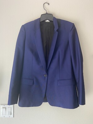 $895 Acne studios Blue Wool/MOHAIR BLAZER/ jacket SZ 38