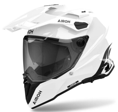 CASCO MOTO INTEGRALE FIBRA DUAL AIROH COMMANDER 2 COLOR WHITE GLOSS TG L