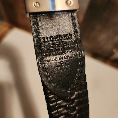 Vtg Western 90s Braid Leather Belt 36 Brown Black Reversible Woven Prep Classic - Picture 5 of 6