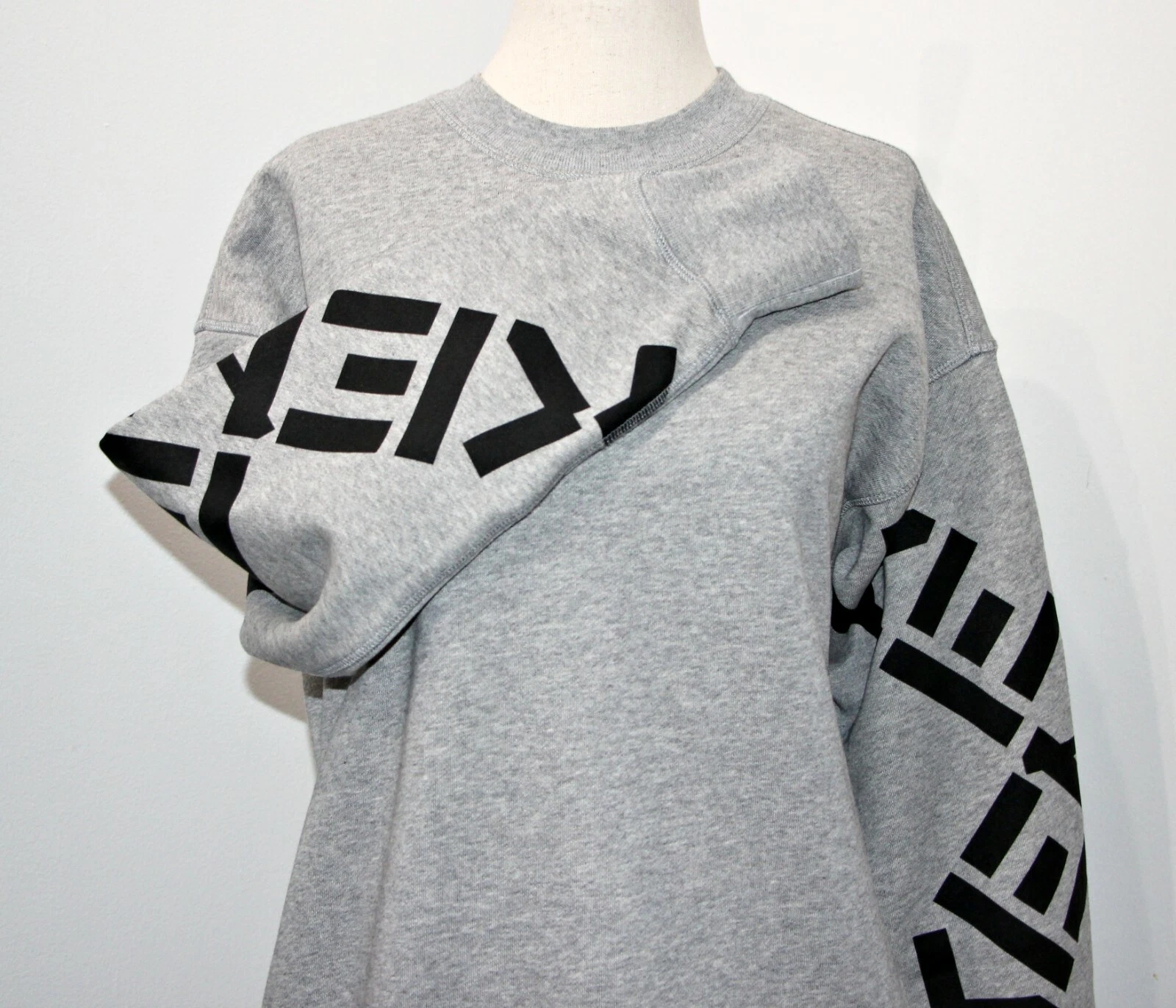 Abito felpa manica lunga con scritta logo KENZO PARIS grande X taglia XS S $389