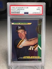 1993 Stadium Club Scott Brosius #27 - PSA 9 - POP 1 (none graded higher)