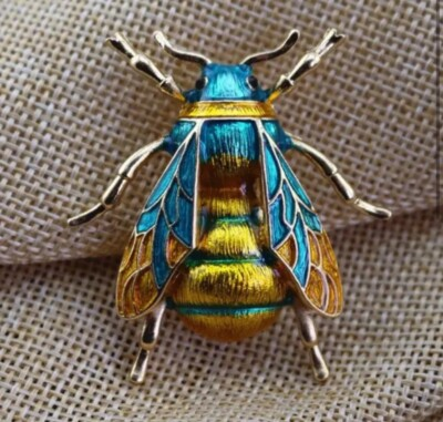 #ad Realistic Bee for Brooch or Pin Making hinge closure; DIY jewelry $8.50