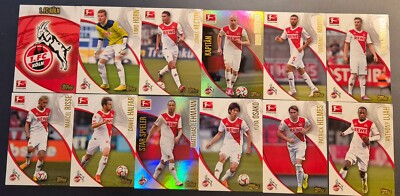 2014-15, 1. FC KÖLN, SET, 12 CARDS, UJAH, OSAKO, RISSE, HORN, TOPPS CHROME BULI