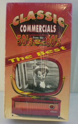 VHS The Best Classic Commercials  50's & 60's set of 2 factory sealed tapes
