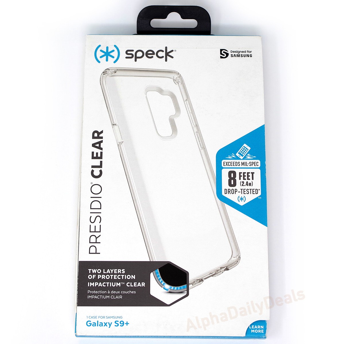 Speck Presidio Clear Case for Samsung Galaxy S9+ Plus 848709053145
