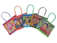 Assorted 5 PACK Mexican Frida Kahlo ASA Fina Bag 15" x 14" (Random)
