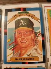 1987 Donruss Diamond Kings Mark McGwire No. 1 error Baseball Card