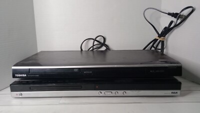 Lot of 2 DVD Players - Toshiba SD4300 & RCA DRC427N For Parts, Power On, No Play