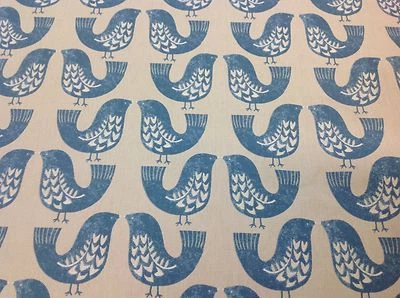 iliv SMD Scandi CAPRI Birds Cotton Fabric.Curtains/Upholstery/Craft/Cushions