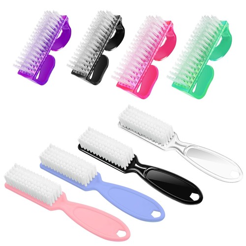 8 PCS Nail Brush for Cleaning Fingernails, Handle Grip Nail Scrubber Brush, C...