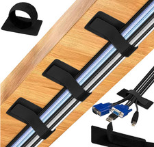 Under Desk Cable Management Kit 41PCS Cord Organizer Clips Ties Holder