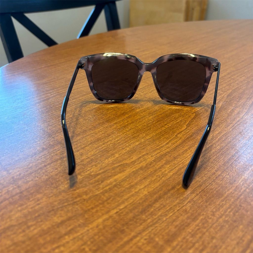 DIFF Hailey Square Sunglasses Tortoise Frame Purp… - image 4