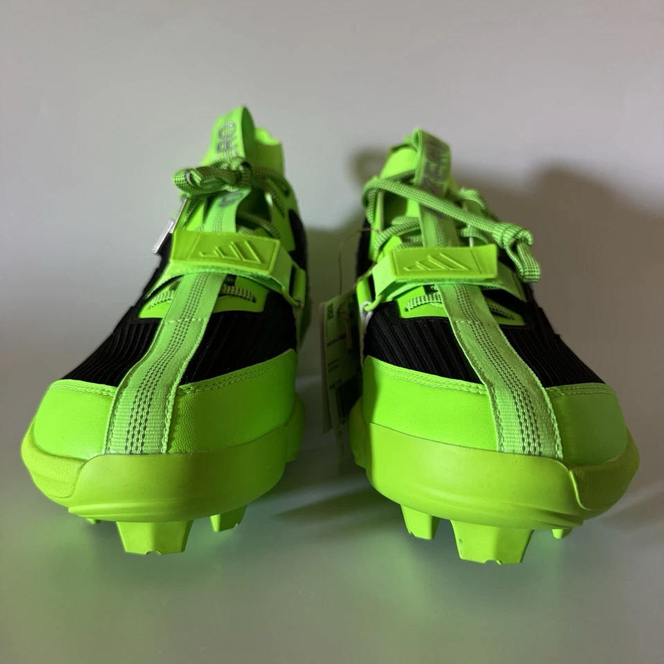 Chuteiras de beisebol Adidas masculinas 13 Adizero Edge+ TPU verde solar IH6139 NOVAS - Imagem 2 de 4