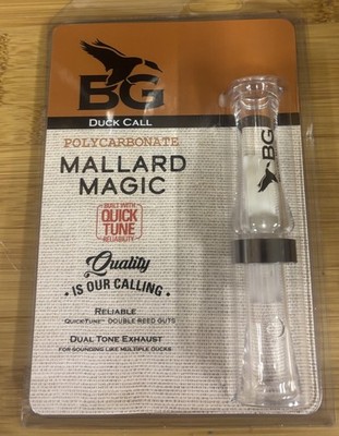BG Mallard Magic Polycarbonate Duck Call Brand New Free Shipping