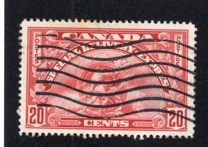 Canada 1935 20c dark carmine Allegory Special Delivery, Scott E6 used