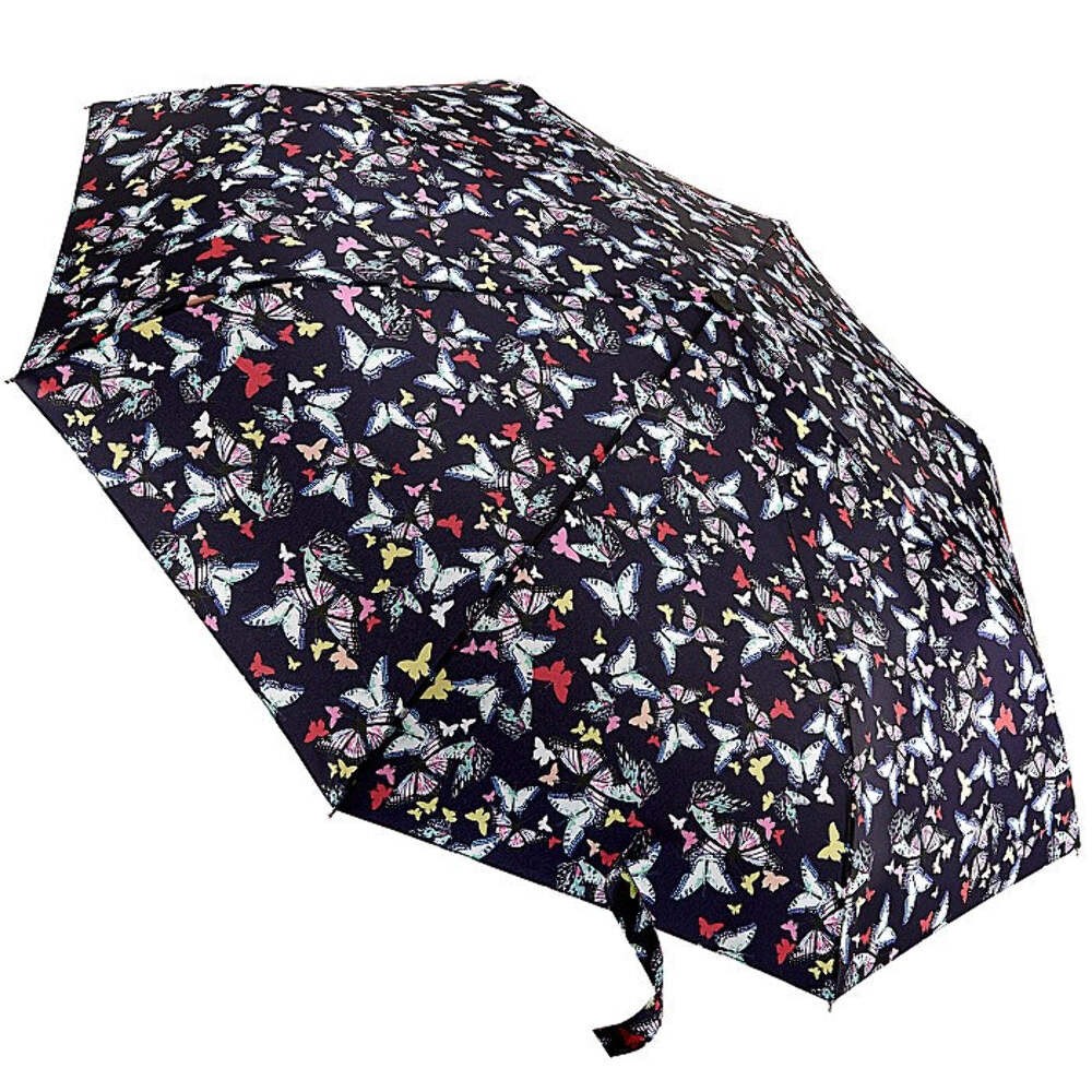 Fulton Minilite Folding Umbrella - Butterfly Burst | Compact Handbag Size | Wind