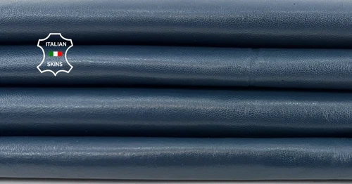 BLUE Soft Italian Goatskin Goat Leather hides 2 skins 10+sqf 0.8mm C7251