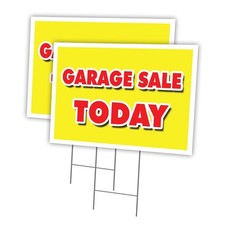 Garage Sale Today Multi-Pack of Yard Signs  Stake plastic coroplast window