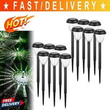 6/12 Pack Solar Pathway Lights Outdoor Waterproof Sidewalk Lights Yard Garden US