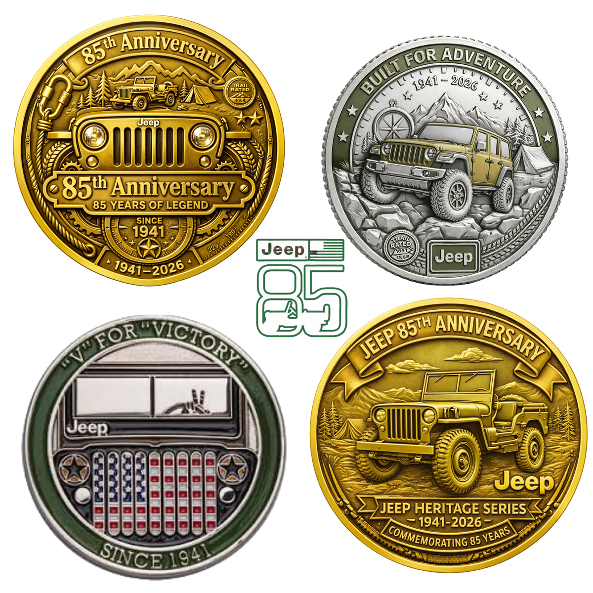4pcs Jeep 85th anniversary 1941-2026 Challenge Coin | eBay