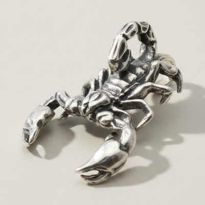 925 Sterling Silber 3D Skorpion Anhänger Gothic Tier Handarbeit Schmuck
