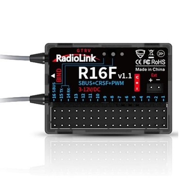 Radiolink R16F 16 Channel 2.4G RC Receiver for Aircraft & Surface Transmitters