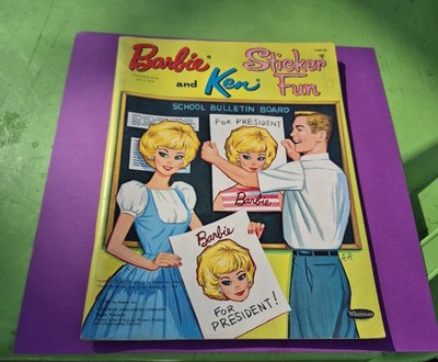 Vintage 1962 Whitman Barbie And Ken Coloring Book Partially Used