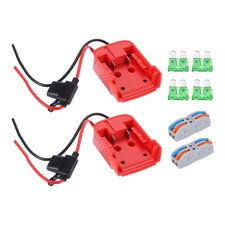 Battery Adapter Converter for 18V Battery with Wire Terminal, 2 Set 12pcs, Red