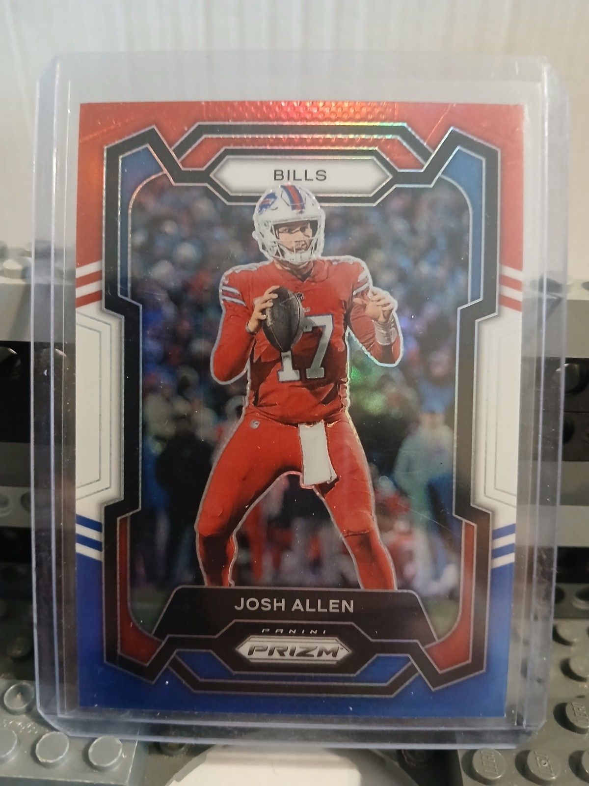 2023 Panini Prizm - Josh Allen - #32 - Red White & Blue Prizm - Buffalo Bills 