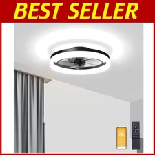 Energy Efficient Ceiling Fan with Remote, Black