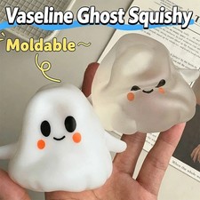 Halloween Ghost Squishy Toy Cute Cartoon Spooky No Rebound Squeeze Toy Moldable