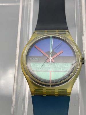 1986 Swatch Nautilus GK102 Original Mario Fani Art Watch 80s Thin 