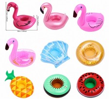9 pack inflatable floating drink holders, drink floats inflatable cup coaste New