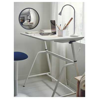 IKEA GLADHÖJDEN Sit Stand Desk White Manual Gas Lift Height